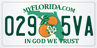 FL license plate 0295VA