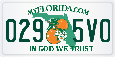 FL license plate 0295VO