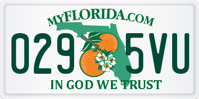 FL license plate 0295VU