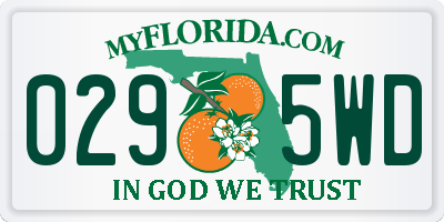 FL license plate 0295WD