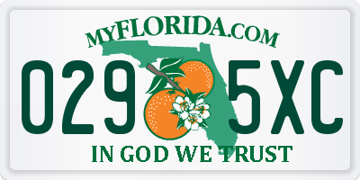 FL license plate 0295XC