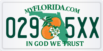 FL license plate 0295XX