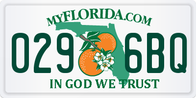 FL license plate 0296BQ