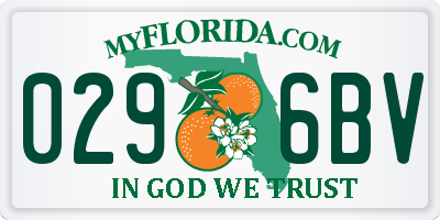FL license plate 0296BV