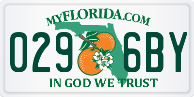 FL license plate 0296BY