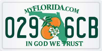 FL license plate 0296CB