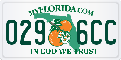 FL license plate 0296CC