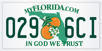 FL license plate 0296CI