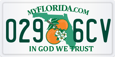 FL license plate 0296CV