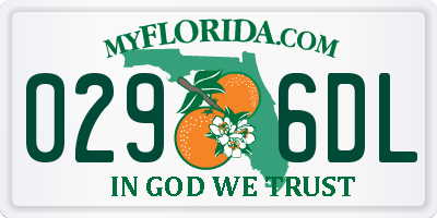 FL license plate 0296DL