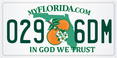 FL license plate 0296DM