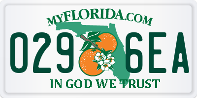 FL license plate 0296EA