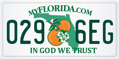 FL license plate 0296EG