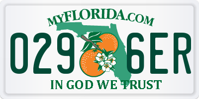 FL license plate 0296ER