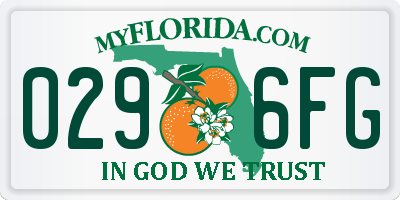 FL license plate 0296FG