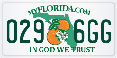 FL license plate 0296GG