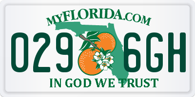FL license plate 0296GH