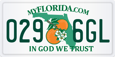 FL license plate 0296GL