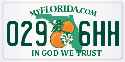FL license plate 0296HH