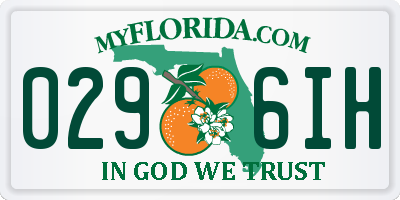 FL license plate 0296IH