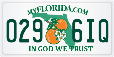 FL license plate 0296IQ