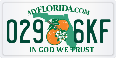 FL license plate 0296KF