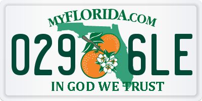 FL license plate 0296LE