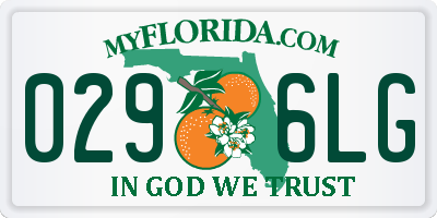FL license plate 0296LG
