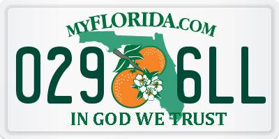 FL license plate 0296LL