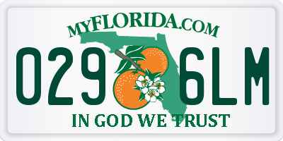 FL license plate 0296LM