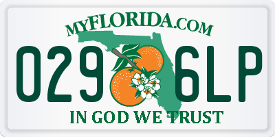 FL license plate 0296LP