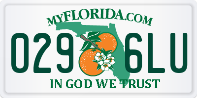 FL license plate 0296LU