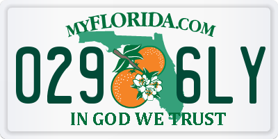 FL license plate 0296LY