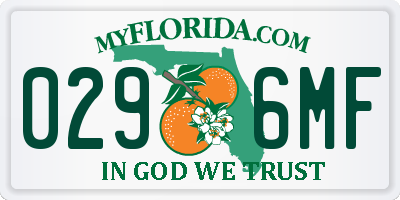 FL license plate 0296MF