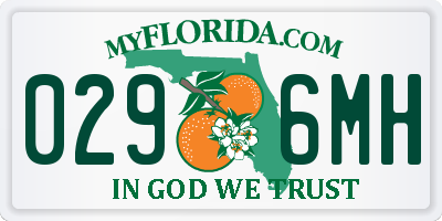 FL license plate 0296MH