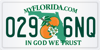 FL license plate 0296NQ