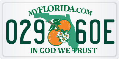 FL license plate 0296OE