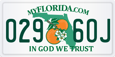 FL license plate 0296OJ