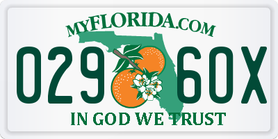 FL license plate 0296OX