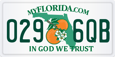 FL license plate 0296QB