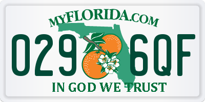 FL license plate 0296QF