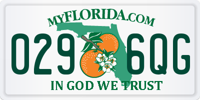 FL license plate 0296QG