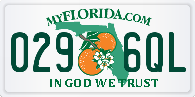 FL license plate 0296QL