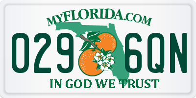 FL license plate 0296QN