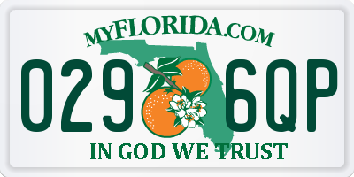 FL license plate 0296QP
