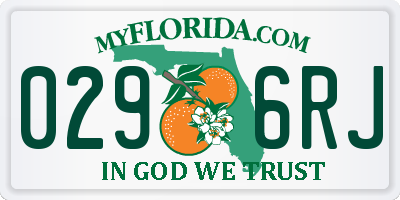 FL license plate 0296RJ