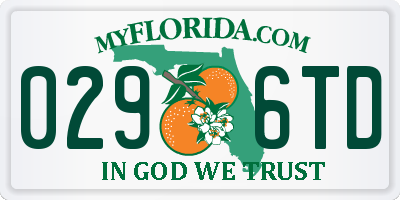FL license plate 0296TD