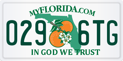 FL license plate 0296TG