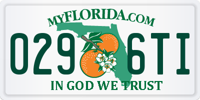 FL license plate 0296TI