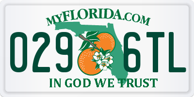 FL license plate 0296TL
